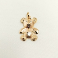 0201201800 - PINGENTE URSO COM PEDRA CRISTAL ZIRCONIA<br>QTDE PCT: 3 PC - VAL PCT: R$ 20,70 - PESO UNIT: 2,600g