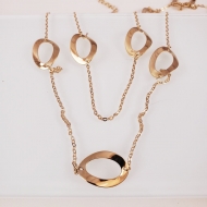 2204033500 - COLAR LONGO ELOS<br>QTDE PCT: 2 PC - VAL PCT: R$ 21,80 - PESO UNIT: 6,800g