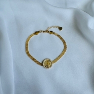 0603718700 - PULSEIRA EM MALHA SO BENTO COM DETALHE EM ZIRCNIA<br>QTDE PCT: 5 PC - VAL PCT: R$ 39,00 - PESO UNIT: 3,600g