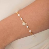 2303024400 - PULSEIRA ZIRCONIA CORACAO, PEROLAS, QUADRADOS MACICOS<br>QTDE PCT: 5 PC - VAL PCT: R$ 28,60 - PESO UNIT: 2,000g
