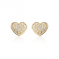 2400038400 - BRINCO CORAO COM MICRO ZIRCONIAS<br>QTDE PCT: 3 PAR - VAL PCT: R$ 35,97 - PESO UNIT: 3,900g