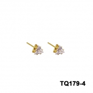 1900041400 - BRINCO DE PINO COM PEDRA EM FORMATO DE TRIANGULO P<br>QTDE PCT: 10 PAR - VAL PCT: R$ 10,90 - PESO UNIT: 0,500g