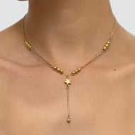 0304168800 - GARGANTILHA BOLA 5MM  ESTRELA USINADA<br>QTDE PCT: 5 PC - VAL PCT: R$ 33,25 - PESO UNIT: 4,800g
