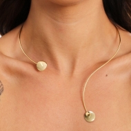 1704105600 - GARGANTILHA CHOCKER FIO LISO COM CHAPA<br>QTDE PCT: 3 PC - VAL PCT: R$ 28,50 - PESO UNIT: 8,900g