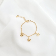 1803075800 - PULSEIRA INFANTIL 3 BORBOLETAS 13CM EXTENSOR 3CM<br>QTDE PCT: 5 PC - VAL PCT: R$ 14,50 - PESO UNIT: 2,000g