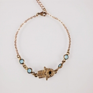 2203007500 - PULSEIRA MO DE FATIMA CRAVEJADA<br>QTDE PCT: 2 PC - VAL PCT: R$ 19,80 - PESO UNIT: 2,900g