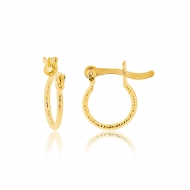 1700383100 - ARGOLA FIO DIAMANTADO TAM. 10MM<br>QTDE PCT: 5 PAR - VAL PCT: R$ 12,75 - PESO UNIT: 0,700g