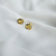1800080200 - BRINCO BF ENTRELAADO<br>QTDE PCT: 5 PAR - VAL PCT: R$ 32,50 - PESO UNIT: 5,400g