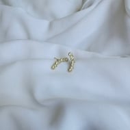 0600519300 - BRINCO EAR CUFF ZIRCNIA REDONDA E RETANGULAR<br>QTDE PCT: 3 PAR - VAL PCT: R$ 41,97 - PESO UNIT: 1,900g