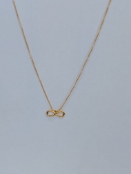 1304139500 - GARGANTILHA C/ PINGENTE INFINITO LISO<br>QTDE PCT: 3 PC - VAL PCT: R$ 22,65 - PESO UNIT: 1,600g