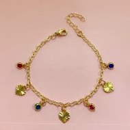 2303021700 - PULSEIRA INFANTIL CORACOES RISCADOS E REDONDOS COLORIDOS<br>QTDE PCT: 5 PC - VAL PCT: R$ 26,85 - PESO UNIT: 2,100g