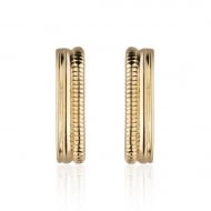 2400034600 - BRINCO DOIS AROS UM LISO E TRANADO<br>QTDE PCT: 3 PAR - VAL PCT: R$ 35,97 - PESO UNIT: 4,700g