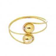 1603345200 - BRACELETE 2 FIO VIRADOS 2 BOLAS 16<br>QTDE PCT: 2 PC - VAL PCT: R$ 25,80 - PESO UNIT: 17,200g