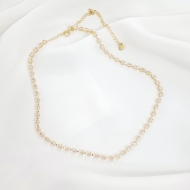 0603716100 - GARGANTILHA ZIRCONIAS NAVETES 35CM EXT14<br>QTDE PCT: 1 PC - VAL PCT: R$ 28,90 - PESO UNIT: 8,900g