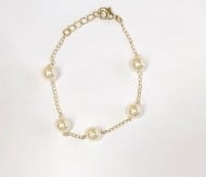 0103012200 - PULSEIRA DE PROLA 8MM<br>QTDE PCT: 3 PC - VAL PCT: R$ 16,86 - PESO UNIT: 2,710g