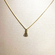 0504836500 - CORRENTE COM PINGENTE NOSSA SENHORA<br>QTDE PCT: 5 PC - VAL PCT: R$ 41,65 - PESO UNIT: 1,200g