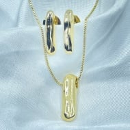 1408008200 - CONJUNTO CLAVA (BRINCO+COLAR)<br>QTDE PCT: 3 PC - VAL PCT: R$ 40,20 - PESO UNIT: 6,400g