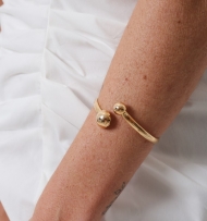 1803092000 - BRACELETE COM DUAS BOLAS<br>QTDE PCT: 3 PC - VAL PCT: R$ 23,70 - PESO UNIT: 5,500g