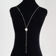 0104030800 - COLAR VENEZIZNA GRAVATA COM PROLA 12MM<br>QTDE PCT: 2 PC - VAL PCT: R$ 14,72 - PESO UNIT: 3,920g