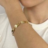 0303066400 - PULSEIRA CHAPINHA RASGADA CORRENTE ELO GRANDE<br>QTDE PCT: 5 PC - VAL PCT: R$ 26,50 - PESO UNIT: 4,000g