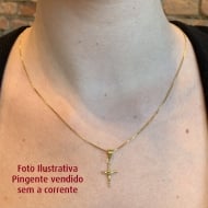 1701106000 - PINGENTE CRUZ COM CRISTO TAM. 25MM<br>QTDE PCT: 5 PS - VAL PCT: R$ 13,75 - PESO UNIT: 0,400g