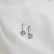 0600508000 - BRINCO AO INOX ARGOLINHA COM MED SAO BENTO<br>QTDE PCT: 5 PAR - VAL PCT: R$ 24,50 - PESO UNIT: 1,800g