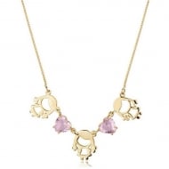 2404022200 - COLAR FILHOS E CORAO CRAV (3 MENINAS)<br>QTDE PCT: 3 PC - VAL PCT: R$ 59,07 - PESO UNIT: 5,100g