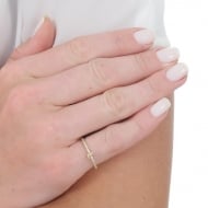 1902027200 - ANEL DE LETRA L COM PEDRAS DE ZIRCONIA NA LATERAL<br>QTDE PCT: 3 PC - VAL PCT: R$ 16,23 - PESO UNIT: 1,000g