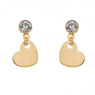 0100196000 - BRINCO DE STRASS COM CORAO<br>QTDE PCT: 10 PAR - VAL PCT: R$ 35,60 - PESO UNIT: 1,250g