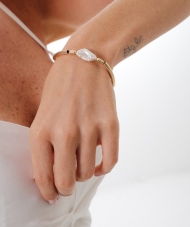 1803092900 - PULSEIRA COM PEROLA E CANUTILHOS DIAMANTADOS 18CM<br>QTDE PCT: 5 PC - VAL PCT: R$ 34,50 - PESO UNIT: 4,600g