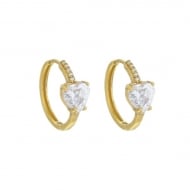 1900048100 - BRINCO DE ARGOLA COM PEDRA DE CORAAO 8X8 ZIRCONIA<br>QTDE PCT: 3 PAR - VAL PCT: R$ 31,80 - PESO UNIT: 4,500g