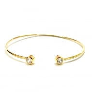 1703113100 - BRACELETE COM ZIRCONIA CRAVAO INGLESA<br>QTDE PCT: 3 PC - VAL PCT: R$ 16,62 - PESO UNIT: 3,500g