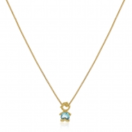 0204138500 - COLAR FILHO  CORAO AZUL VENEZIANA  40CM + 5CM EXT<br>QTDE PCT: 3 PC - VAL PCT: R$ 30,00 - PESO UNIT: 2,900g