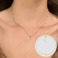 0304166700 - GARGANTILHA ESTRELA MIINI ZIRCONIA<br>QTDE PCT: 5 PC - VAL PCT: R$ 29,75 - PESO UNIT: 1,800g