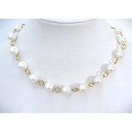 0504832600 - COLAR DE PEROLAS COM ARGOLINHA 40CM<br>QTDE PCT: 2 PC - VAL PCT: R$ 34,40 - PESO UNIT: 27,200g