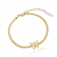 2403001700 - PULSEIRA CORRENTE FITA COM BORBOLETAS<br>QTDE PCT: 3 PC - VAL PCT: R$ 32,67 - PESO UNIT: 3,600g