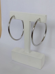 1300642700 - BRNCO DE INOX ARGOLA G 45 MM<br>QTDE PCT: 4 PAR - VAL PCT: R$ 15,96 - PESO UNIT: 9,100g