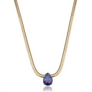2404018900 - CHOKER CORRENTE RABO D´RATO C/PEDRA ROSA FOSCO<br>QTDE PCT: 3 PC - VAL PCT: R$ 47,70 - PESO UNIT: 9,400g