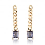 2400026600 - BRINCO DE CORRENTE COM PEDRA AMETISTA<br>QTDE PCT: 3 PAR - VAL PCT: R$ 35,97 - PESO UNIT: 6,500g