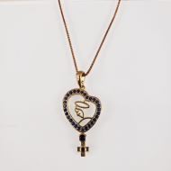 2204033800 - COLAR CORAO C/ NOSSA SENHORA<br>QTDE PCT: 2 PC - VAL PCT: R$ 35,80 - PESO UNIT: 3,600g