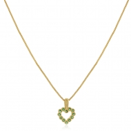 0204137700 - COLAR VENEZIANA CORAO ZIRCONIA ESMERALDA 40CM+5CM<br>QTDE PCT: 3 PC - VAL PCT: R$ 36,00 - PESO UNIT: 2,800g