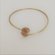 1603349200 - BRACELETE FIO 2 CHAPINHA MINI TRABALHADA<br>QTDE PCT: 5 PC - VAL PCT: R$ 24,05 - PESO UNIT: 2,660g