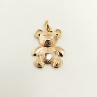 0201201800 - PINGENTE URSO COM PEDRA CRISTAL ZIRCONIA<br>QTDE PCT: 3 PC - VAL PCT: R$ 20,70 - PESO UNIT: 2,600g
