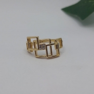 1402064300 - ANEL SOFT SQUARE COM ZIRCONIA<br>QTDE PCT: 6 PC - VAL PCT: R$ 36,30 - PESO UNIT: 1,700g