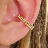 2400014000 - PIERCING DE QUADRADO DE BOLINHAS<br>QTDE PCT: 5 PC - VAL PCT: R$ 26,95 - PESO UNIT: 1,600g