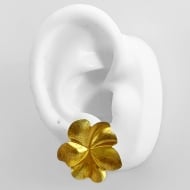 2300022200 - BRINCO FIXO FLOR PTALAS ABAULADAS<br>QTDE PCT: 5 PAR - VAL PCT: R$ 24,55 - PESO UNIT: 2,000g