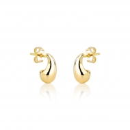 0200328000 - BRINCO GOTA LISO PEQUENO COM LADO<br>QTDE PCT: 5 PAR - VAL PCT: R$ 14,00 - PESO UNIT: 2,500g