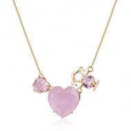 2404014100 - COLAR FILHA 1 MENINA CRAVADA (ROSA)<br>QTDE PCT: 3 PC - VAL PCT: R$ 59,07 - PESO UNIT: 8,700g