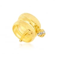 0502772700 - ANEL TRIO LATERAL DIAMANTADO<br>QTDE PCT: 5 PC - VAL PCT: R$ 26,50 - PESO UNIT: 4,800g