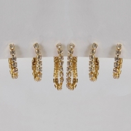 0100220100 - TRIO ZIRCONIA DE METRO PL14<br>QTDE PCT: 2 PAR - VAL PCT: R$ 23,20 - PESO UNIT: 3,680g
